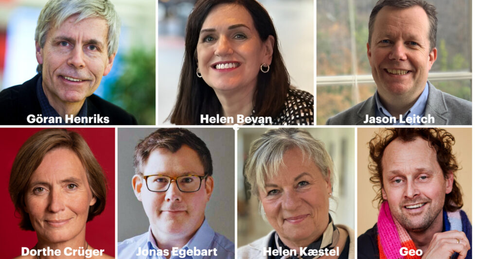 Billede af nogle af talerne til Patientsikkerhedskonferencen.