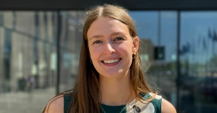 Maja Troj Larsen, studerende ved Aalborg Universitet i medicin med industriel specialisering. Hun er også formand for SKOP, Studerende for Kvalitet og Patientsikkerhed og deltager i fælles keynote på Patient26 konferencen