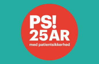 Logo med teksten: PS! 25 år med patientsikkerhed