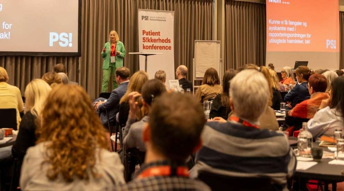 Inge Kristensen taler ved patientsikkerhedskonferencen