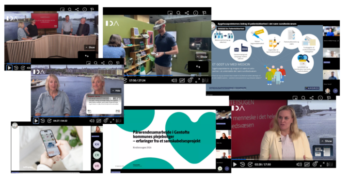 Collage af screenshots fra webinarer under Kvalitetsugen 2026